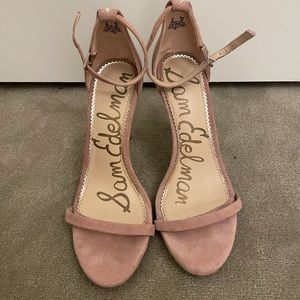 Mauve Pink Suede Sam Edelman Strappy Heels - 8 W
